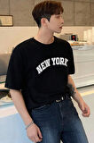Uyguntarz Erkek New York Baskılı Oversize Tshirt