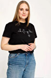 Uyguntarz Unisex Kedi Baskılı Oversize Tshirt