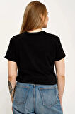 Uyguntarz Unisex Kedi Baskılı Oversize Tshirt