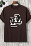 Erkek La California 1987 Baskılı Oversize Tshirt