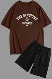 Unisex Sunshine Baskılı Şort Takım