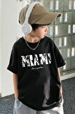 Uyguntarz Çocuk Miami Baskılı Pamuklu Tshirt