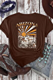 Uyguntarz Unisex Sırt Baskılı Arizona Oversize Tshirt