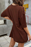 Uyguntarz Unisex Orchid Baskılı Oversize Tshirt
