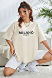 Uyguntarz Unisex Milano Baskılı Oversize T-shirt