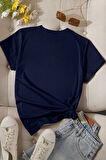Uyguntarz Unisex Leopar Kalp Baskılı Oversize T-shirt