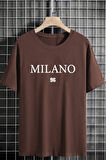 Erkek Milano Baskılı Oversize Tshirt