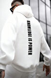 Uyguntarz Knowledge is Power Baskılı Oversize Sweatshirt