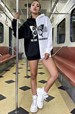 Uyguntarz To Be Yourself Baskılı Oversize Sweatshirt