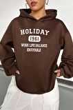 Uyguntarz Holiday Baskılı Unisex Oversize Sweatshirt