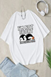 Uyguntarz I'm Not Short Baskılı Unisex Oversize Tshirt