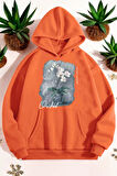 Uyguntarz Orkide Tuval Baskılı Unisex Oversize Sweatshirt