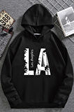 Uyguntarz Los Angles Baskılı Oversize Sweatshirt