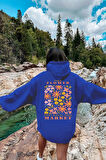 Uyguntarz Flower Baskılı Oversize Sweatshirt