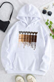 Uyguntarz Leopar Kalp Baskılı Oversize Sweatshirt