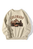 Uyguntarz Colorado Baskılı Oversize Sweatshirt