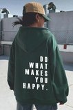 Do What Baskılı Oversize Sweatshirt