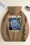Starry Sky Baskılı Unisex Oversize Sweatshirt