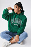 California Baskılı Oversize Sweatshirt