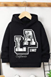 Uyguntarz Los Angles Baskılı Erkek - Kız Çocuk Rahat Kalıp Sweatshirt