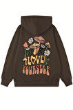 Uyguntarz Unisex Oversize Love Yourself Baskılı Sweatshirt