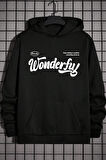 Uyguntarz Wonderful Baskılı Oversize Sweatshirt