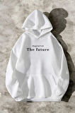 Uyguntarz The Future Baskılı Oversize Sweatshirt