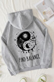 Uyguntarz Unisex Yin & Yang Tasarım Sweatshirt