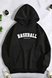 Uyguntarz Baseball Baskılı Oversize Sweatshirt