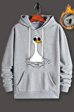 Uyguntarz Duck Baskılı Oversize Sweatshirt