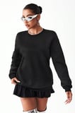 Faith Over Baskılı Oversize Sweatshirt