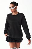 Faith Over Baskılı Oversize Sweatshirt