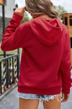 Kalp Baskılı Oversize Sweatshirt
