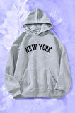 Uyguntarz Newyork Baskılı Oversize Sweatshirt