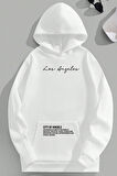 Uyguntarz Los Angles Baskılı Oversize Sweatshirt