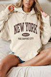 Uyguntarz New York Baskılı Oversize Sweatshirt