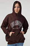 Uyguntarz Unisex Los Angles  Baskılı Sweatshirt