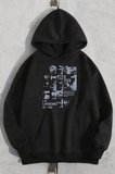 Looking Baskılı Oversize Sweatshirt