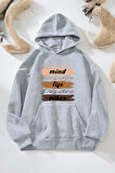 Uyguntarz Mind Life Vibes Baskılı Oversize Sweatshirt
