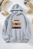 Mind Life Vibes Baskılı Oversize Sweatshirt