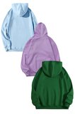 3'lu Paket Baskılı Oversize Unisex Sweatshirt