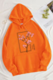 Uyguntarz Cherry Tree Baskılı Oversize Sweatshirt