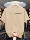 Unisex Face The Future Baskılı Oversize Tshirt