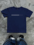 Unisex Çizgili Whatever Baskılı Oversize Tshirt