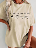 Life İs Better Baskılı Tasarım Tshirt