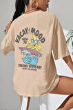 Unisex Vacay Mood Baskılı Tasarım Tshirt