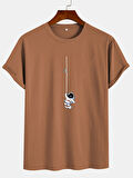 Unisex Mini Astranot Tasarım Basklı Tshirt