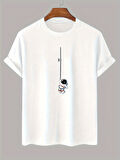 Unisex Mini Astranot Tasarım Basklı Tshirt