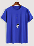 Unisex Mini Astranot Tasarım Basklı Tshirt