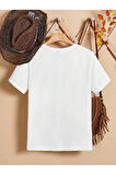 Unisex Üç Kalpli Tasarım Basklı Tshirt